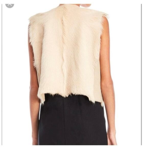 Mason Silk Lined Goat Fur Vest Blonde XS - Picture 2 of 9
